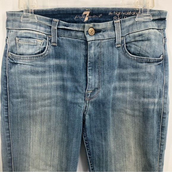 Seven for all mankind women’s Hi waist, ankle skinny jean Blue size 28 - Picture 3 of 15